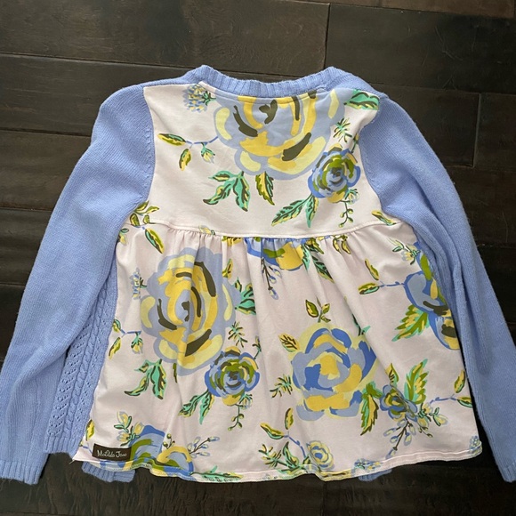 Pale Blue Button-Up Girl’s Cardigan - Picture 2 of 3